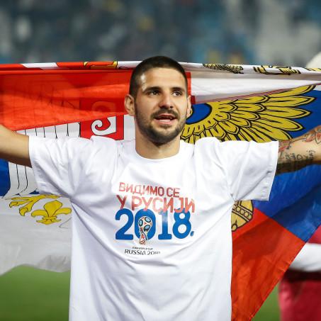 aleksandar-mitrovic-serbia-flag